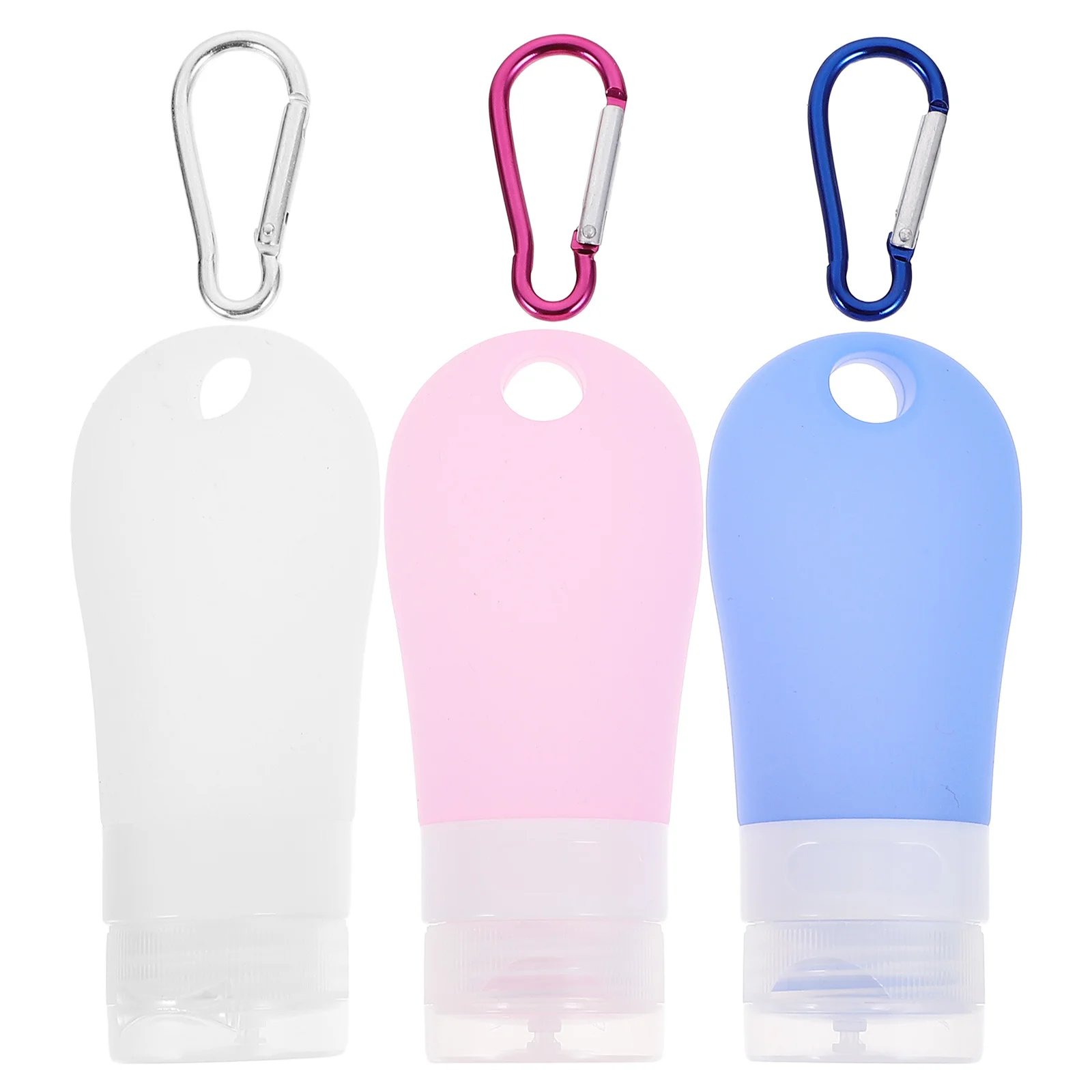

7pcs Silicone Travel Bottles Refillable Leakproof Squeeze Containers For Shampoo Liquid Soap Dispenser Empty Portable
