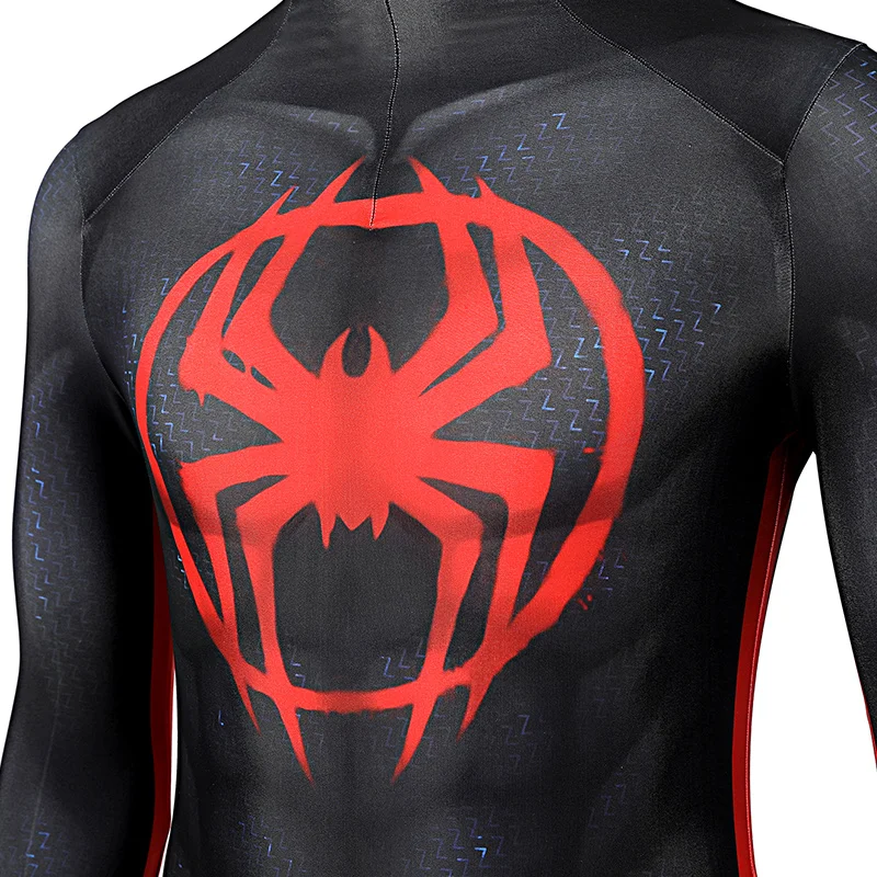 Anime Spider Man Across The Spider-Verse Cosplay Costume Miles Morales Superhero Spandex Bodysuit Women Men Halloween Costume