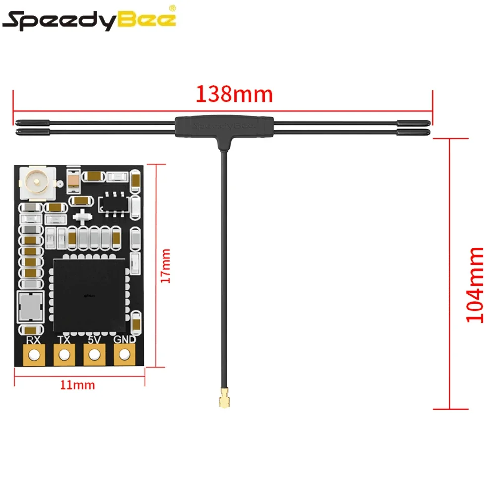 SpeedyBee Nano 2.4GHz / 915MHz/2.4G TCXO ExpressLRS ELRS Receiver for FPV Freestyle Long Range Drones DIY Parts FPV image 4