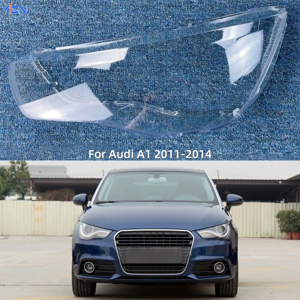 

For Audi A1 2011 2012 2013 2014 Car Products Front Headlight Cover Glass replacement Car Front Headlight Lens Cover Lights Shell