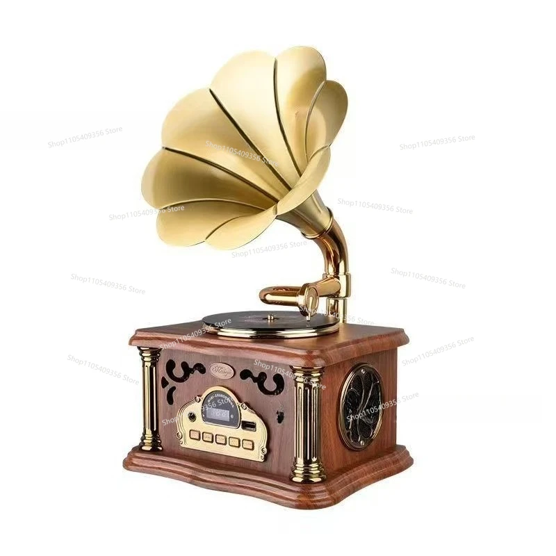 For Retro Phonograph Multi-function Bluetooth Speaker European Home Ornament Antique Radio High-quality Speaker