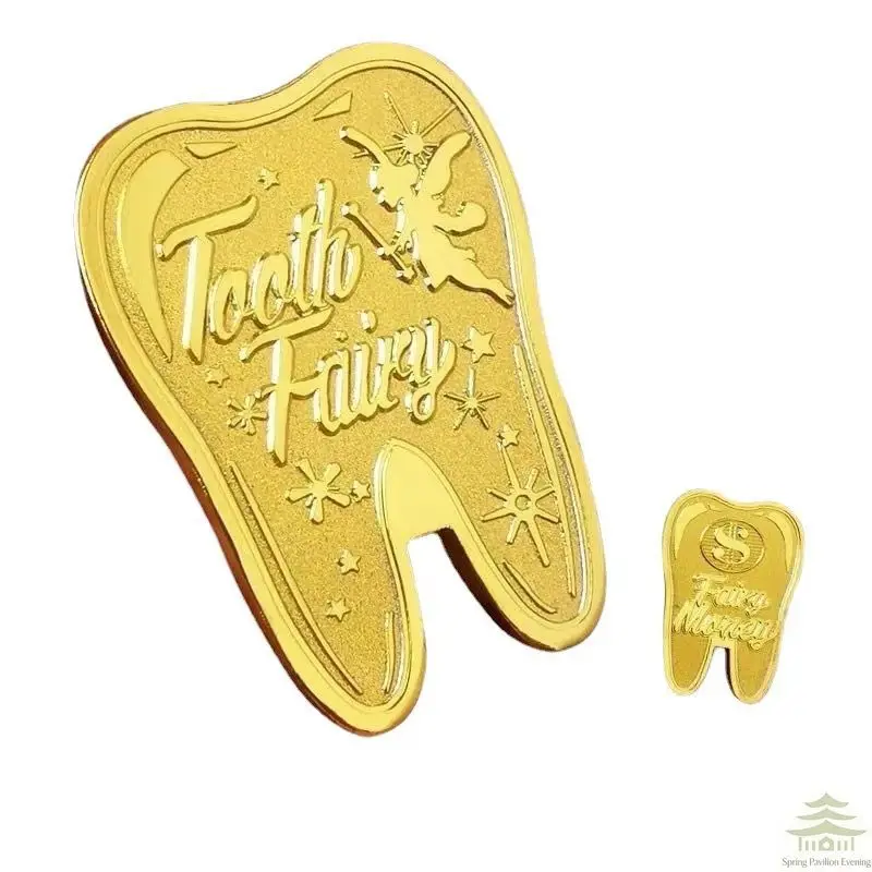 1PCS Tooth Fairy Commemorative Coin Creative Kids Tooth Change Gifts Plated Coin Gift Home Decor Souvenir