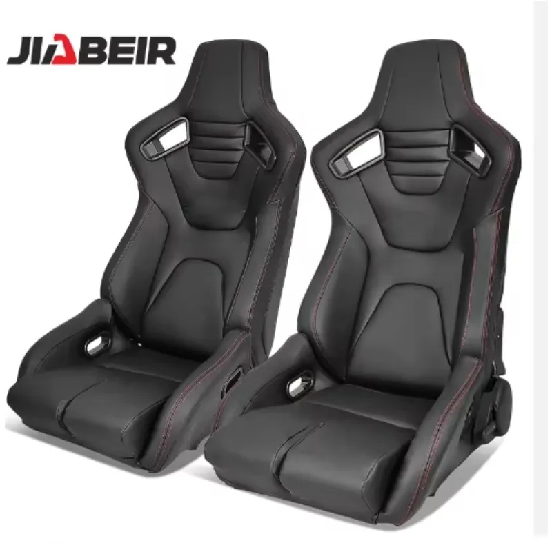 1095 Black Comfortable Adjustable Luxury Racing Car Seat Sliding Track Bucket Modification Adjustable Racing Seat