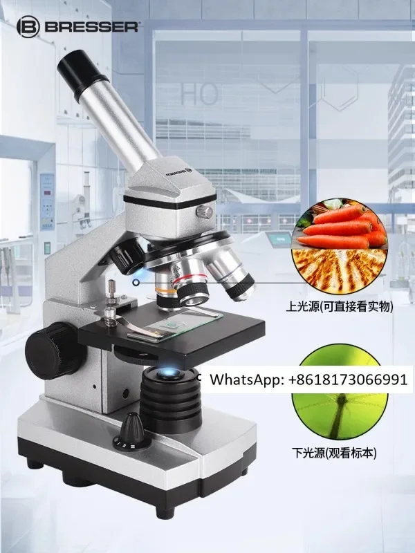 

Optical microscope for primary and secondary school students, professional grade high-definition desktop biological portable