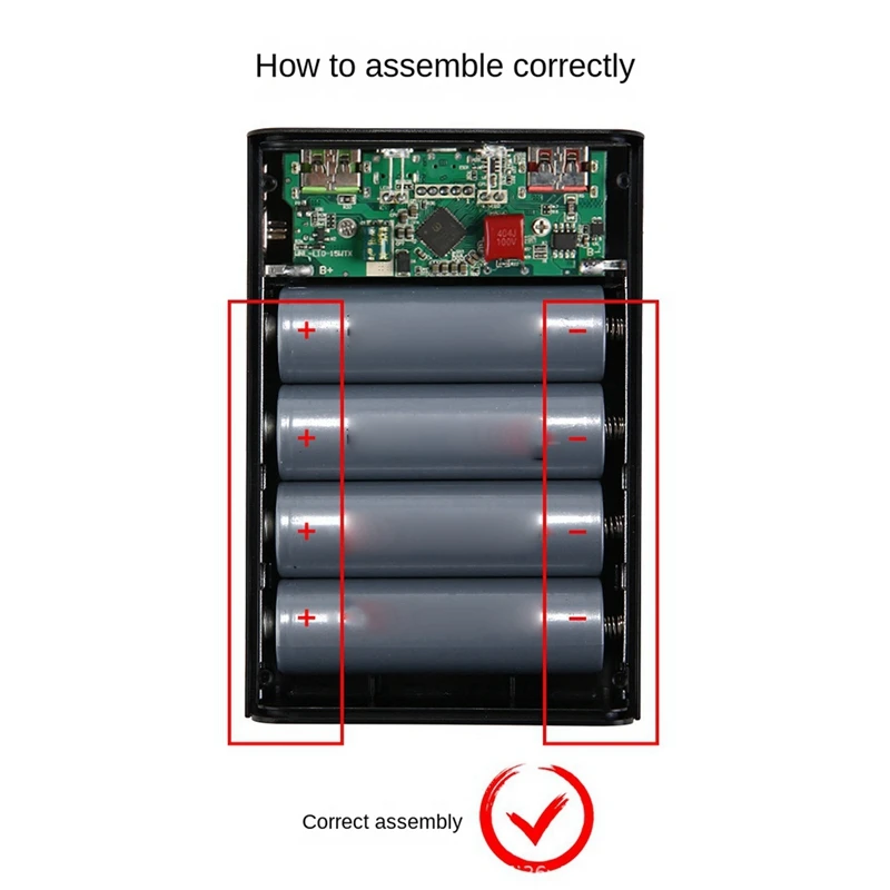 高速充電ワイヤレスモバイル電源 4 21700 バッテリー 22.5 ワット充電バッテリーボックス DIY ディスプレイキット
