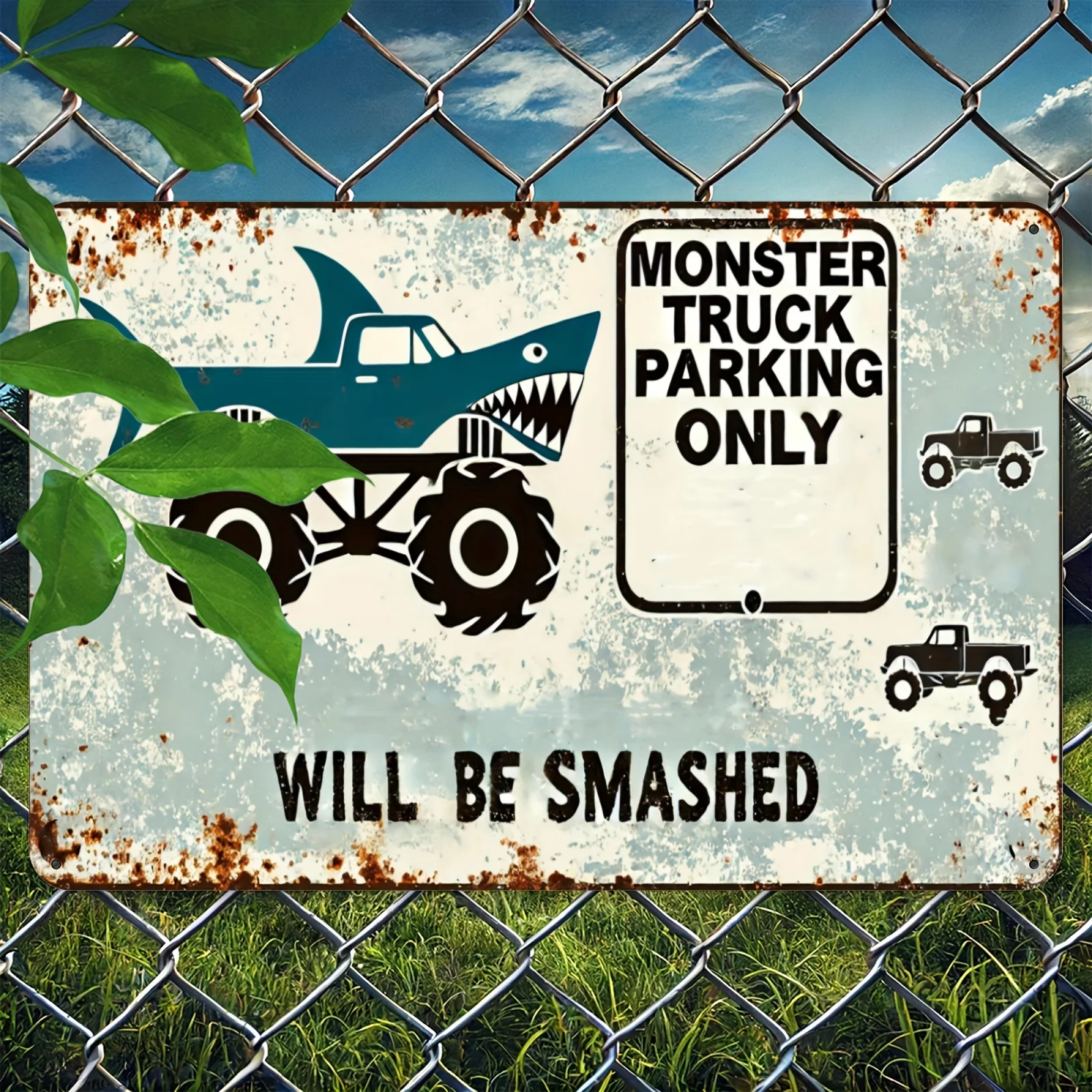 

Vintage Iron Sign Monster Truck Parking Only Offenders Will Be Vandalised Ideal for Home Bar Cafe Restaurant or Garage Decortion