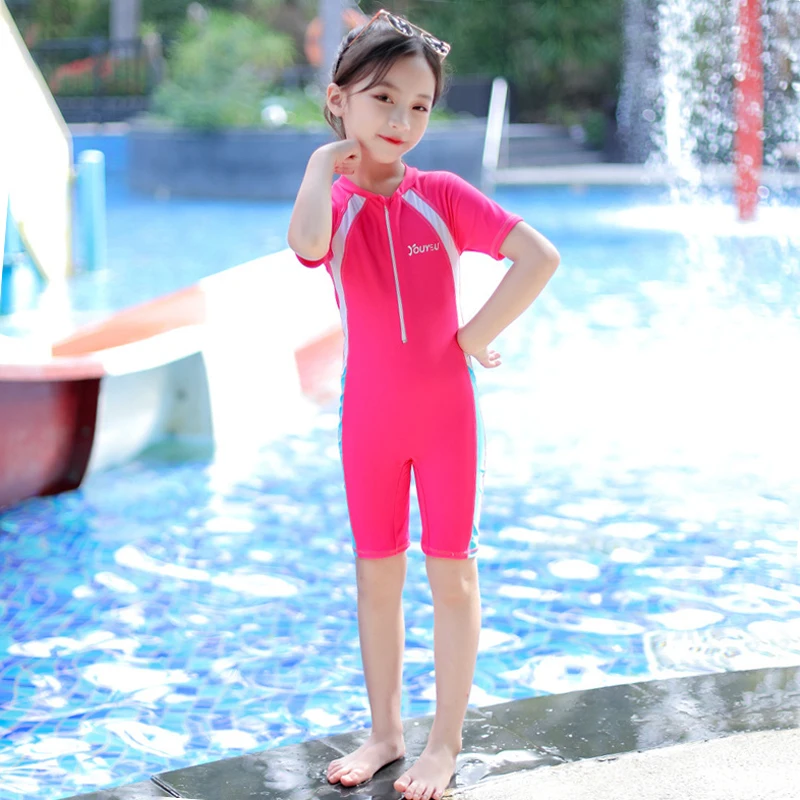 Full Body Boys Swimwear Sun Protection Kids Swimsuit One Piece Children Long Sleeve Bathing Suit Summer Swimming Pool Clothes