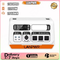 LANPWR 2400PRO Solar Power Supply 2048WH LiFePO4 Battery 2200W (4400W)peak Power Outdoor Camping Home Backup Mobile Power Supply