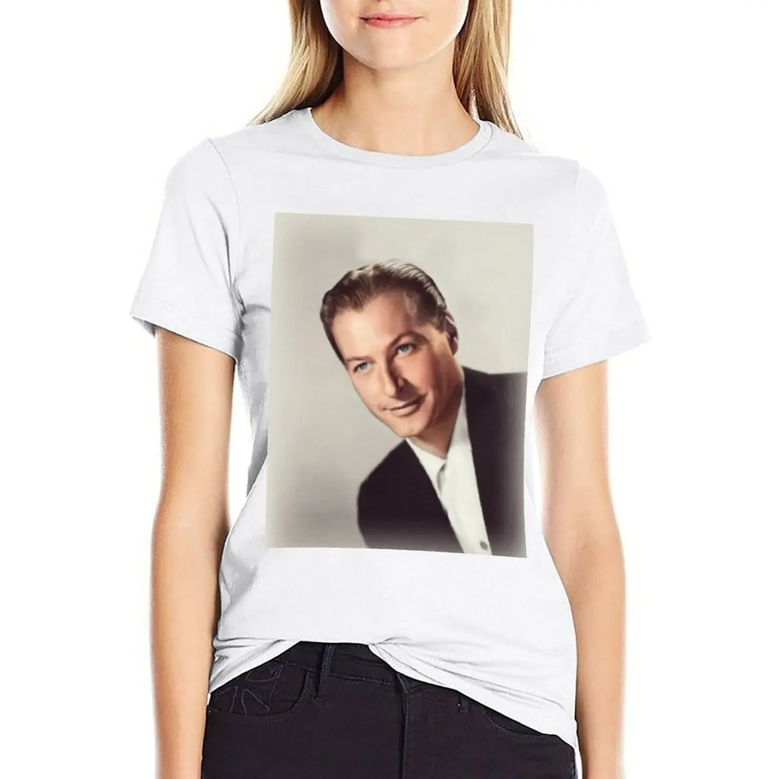 

Lex Barker, Movie Star T-shirt tops Short sleeve tee luxury designer clothing Women