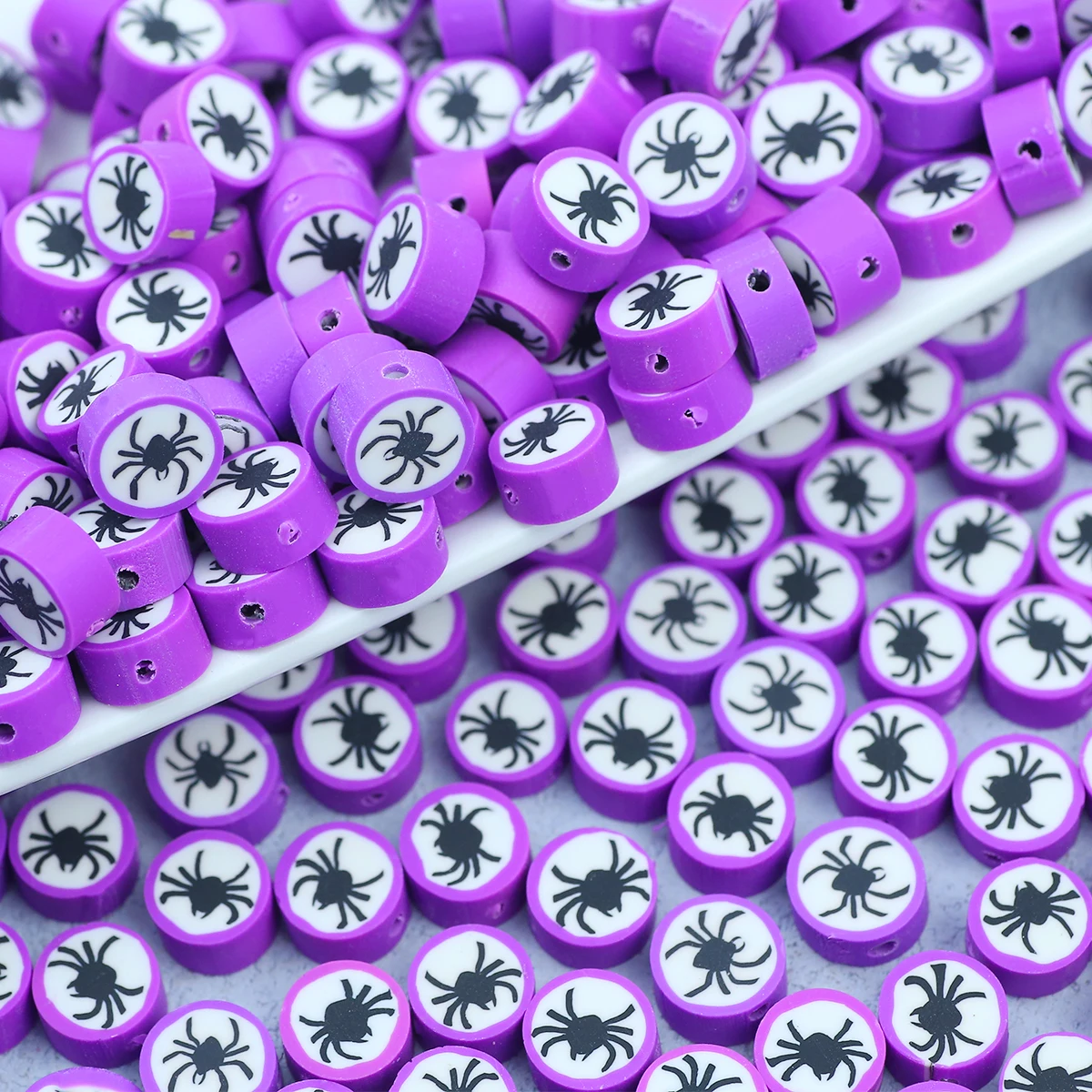 10 мм круглый черный паук из полимерной глины фиолетовый сэндвич-разделитель свободные бусины для изготовления ювелирных изделий браслеты серьги DIY аксессуары 10 мм круглый черный паук из полимерной глины фиолетовый сэндвич-разделитель свободные бусины для изготовления ювелирных изделий браслеты серьги DIY аксессуары