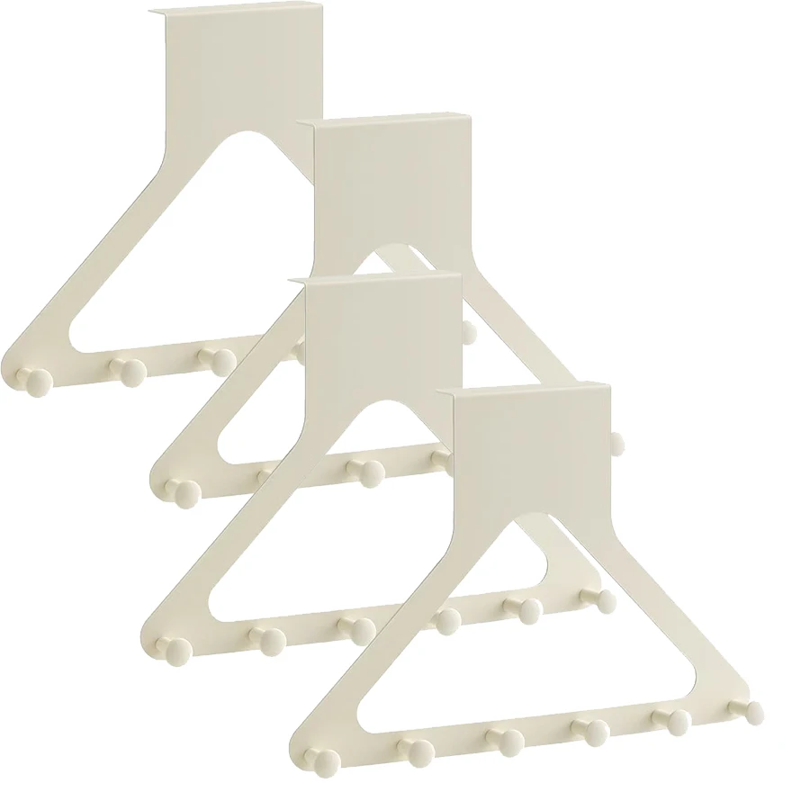 2/4 stuks over-de-deur haken, deurhaken voor ophangen, over-de-deur handdoekenrekken voor de badkamer met 6 kapstokhaken, kapstok