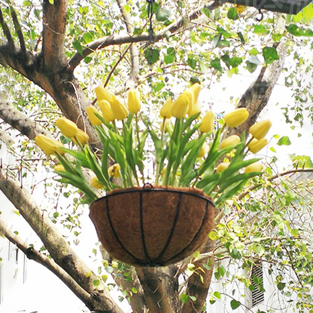 

3pcs Coconut Coir Liner For Hanging Basket Replacement Breathable Water-Absorbing Fiber Garden Decor Suitable For Planters