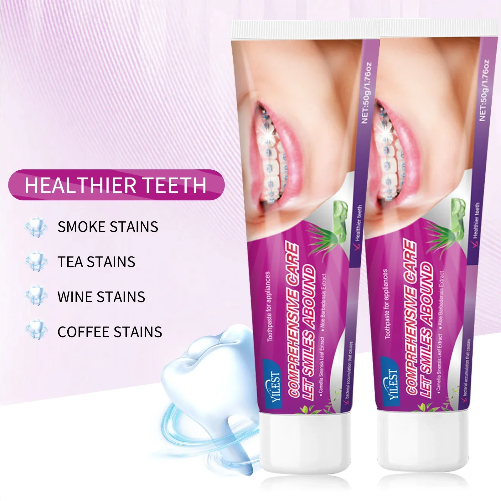 

Toothpaste for Braces & Aligners: Gentle Whitening Formula, Powerfully Removes Stains & Freshens Breath for Optimal Oral Care.