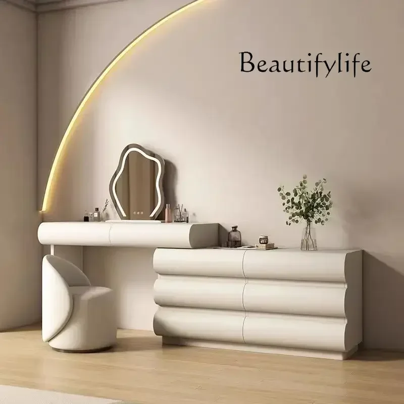 

gF Mirror Drawers Vanity Table Bedroom Makeup Storage Organizer Dressing Table Chair Nail Comoda Pra Quarto Lounge Suite Furnitu