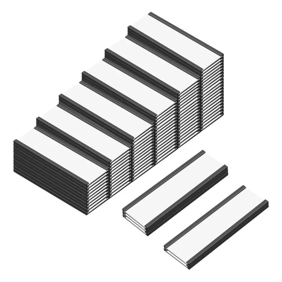 

Магнитные держатели для этикеток Channel 1x3 дюйма с бумажными вкладышами и прозрачными пластиковыми защитными накладками, магнитные держатели для карт данных, файловые боксы