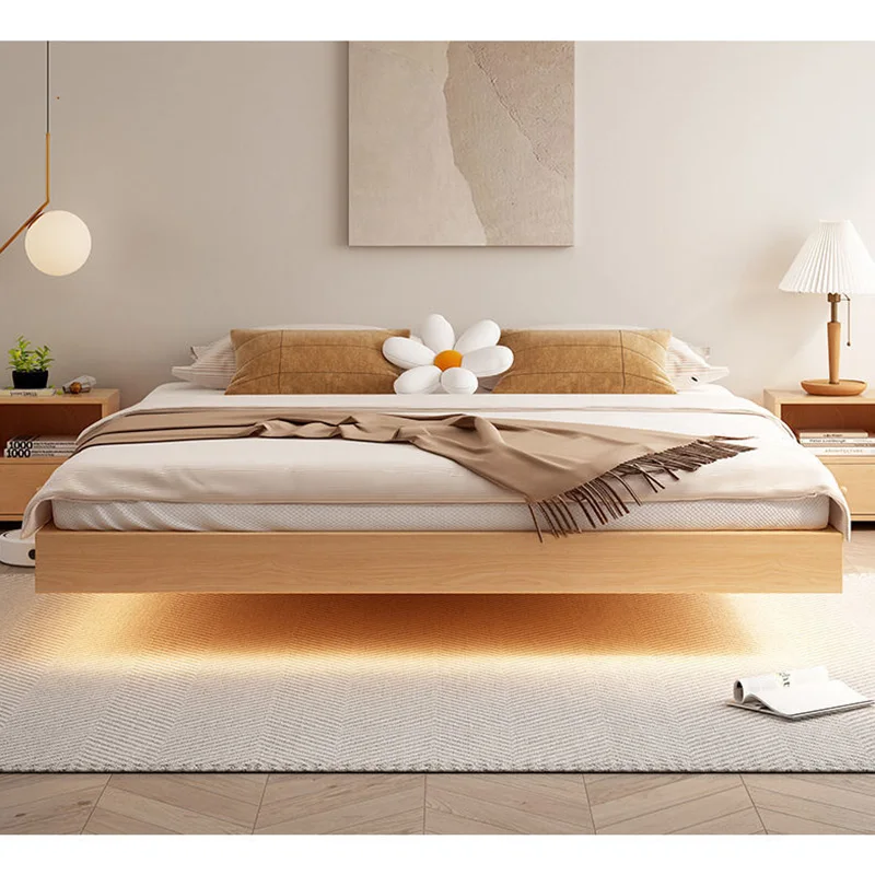 

Italian First Layer Cowhide Cabin Leather Bed Modern Bedroom Furniture Set Modern Design Glossy Board Combination Sectional Bed