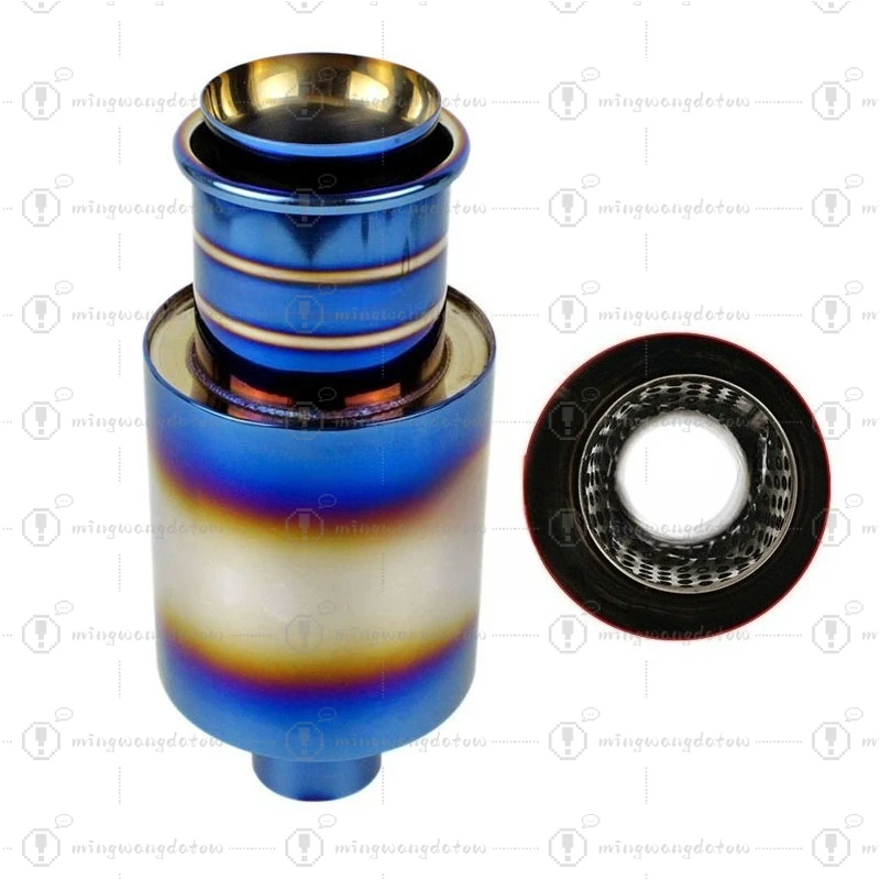 Car Modification with Spiral Stainless Steel Exhaust Pipe, General Sports Car Sound Wave Low Drum Middle Exhaust Pipe
