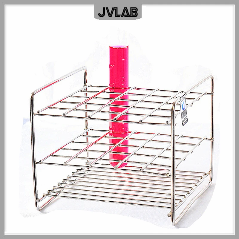 Stainless Steel Rack Stainless Steel Wire Test Tube Holder For Test Tube Hole Diam. 18mm ~19.5mm 25 Wells 1 / PK