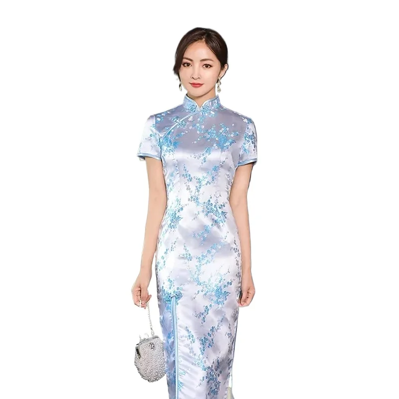 

Ципао большого размера 925, элегантное сексуальное ретро тонкое платье Cheongsam, традиционное платье-мандаринка, китайское вечернее платье, одежда для косплея