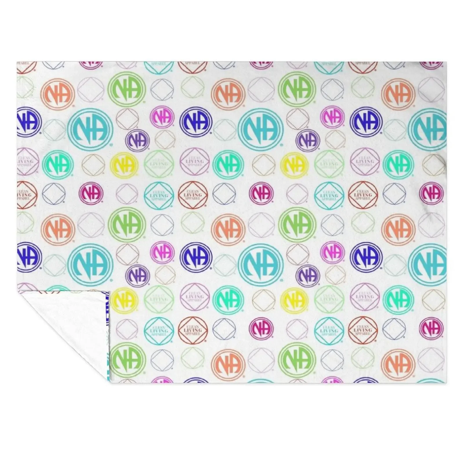 

Colorful NA Symbols and Logos Narcotics Anonymous Gift Throw Blanket Bed linens Winter beds warm for winter Summer Blankets