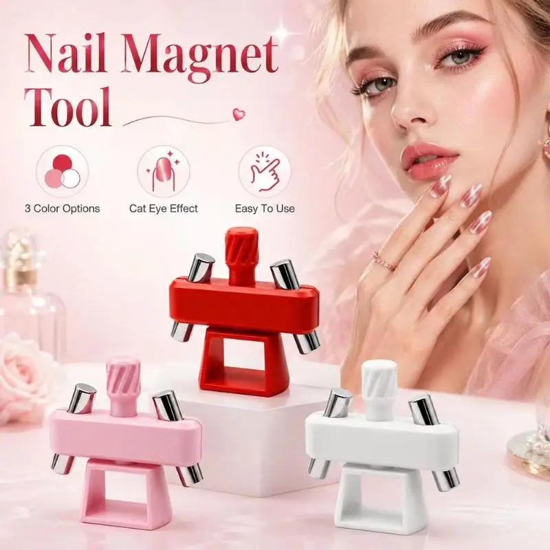 Adjustable Glass Bead Cat Eye Nail Magnet Tool Scratch Resistant Stunning 3D Effect Suitable for Salon Home Nail Art Lovers