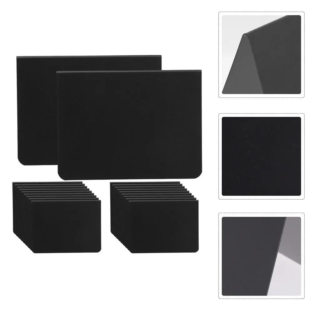 20 Pcs Small Chalkboard Sign PVC Wedding Table Signs Kitchen Reminder Food Labels Buffet Memo Board Blackboard