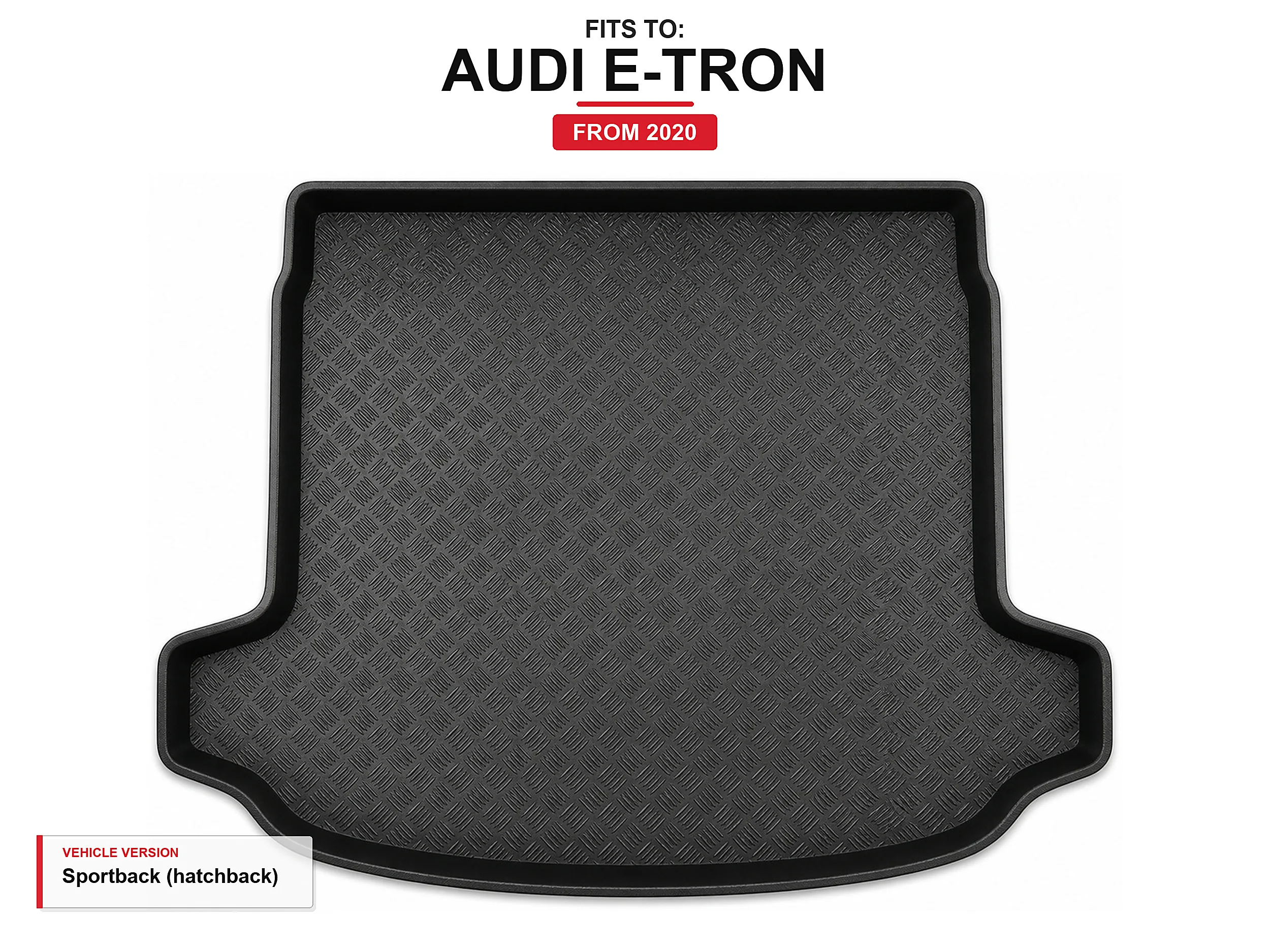 Kofferbakmat met rand voor: Audi E-Tron 2020- Sportback (Hatchback)