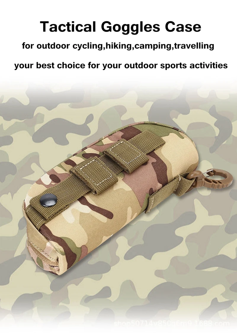 Tactical MOLLE Goggles Case Hunting Shockproof Protective Glasses Case Portable Outdoor Sunglasses Hunting Accessories