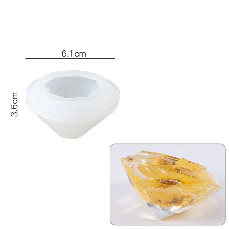 50/60/80mm Diamond shape silicone mold UV epoxy resin molds jewelry making Home Decoration Craft Resin craft Art Ornaments
