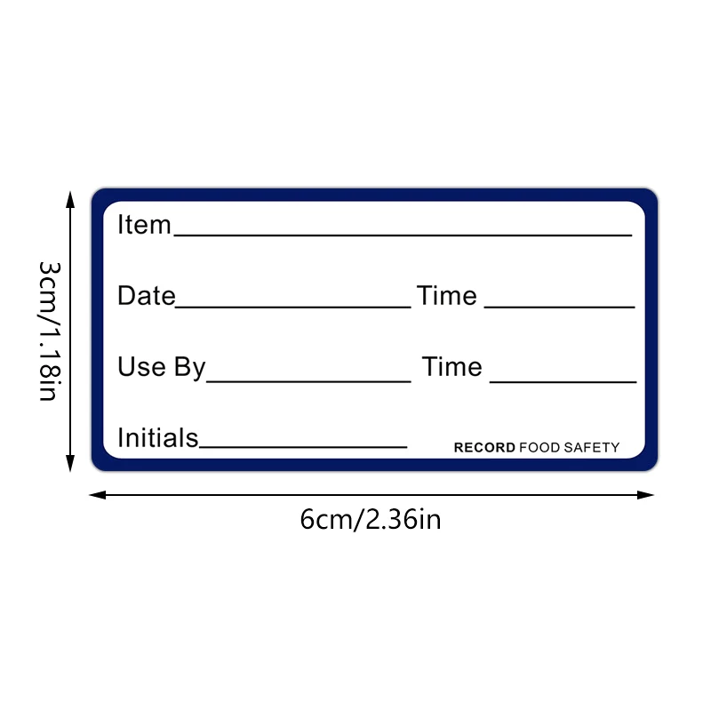 300pcs/roll Self-Adhesive Removable Food Storage Label Waterproof Date Content Label Kitchen Food Stickers