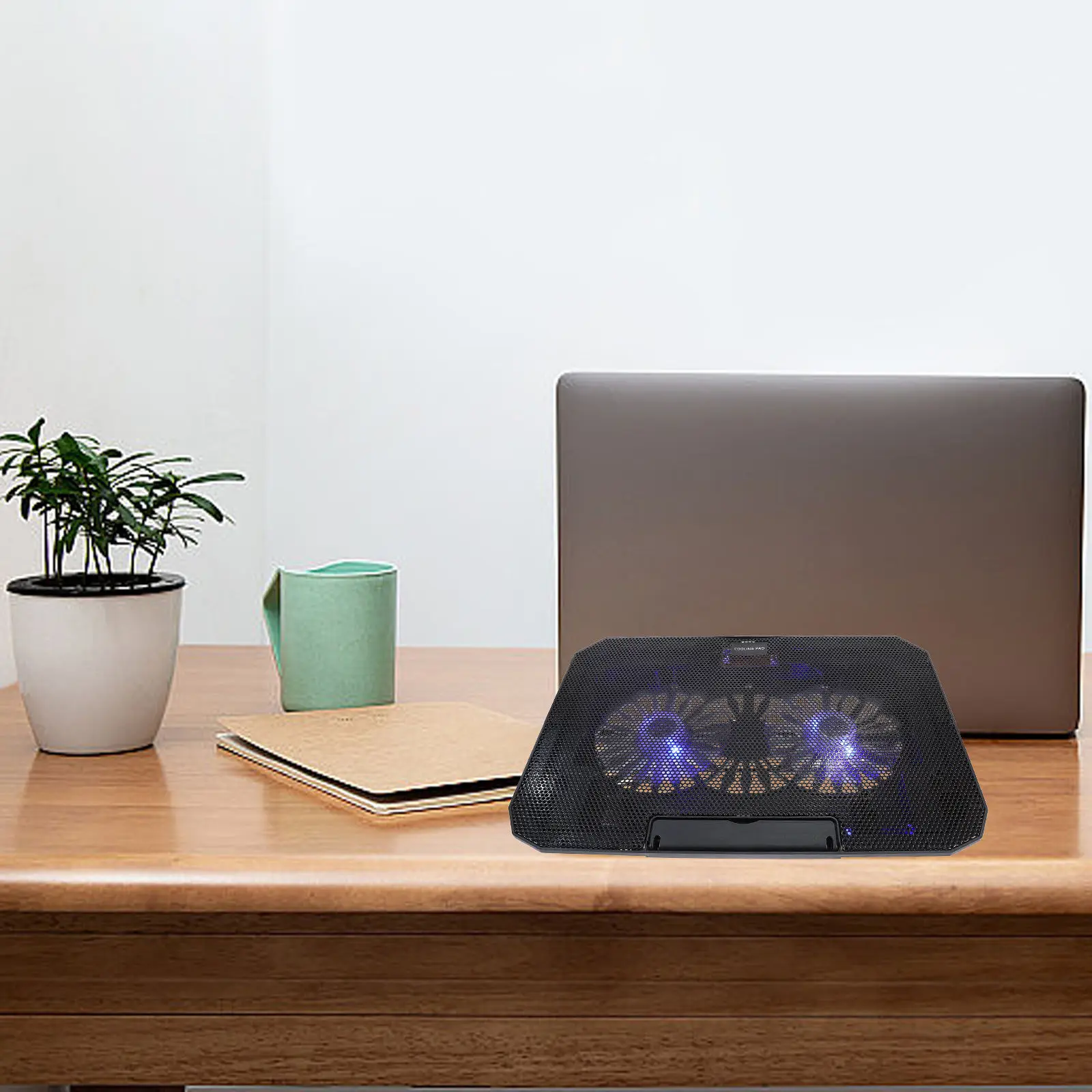 

Подставка-охладитель для ноутбука (1 шт.) для ноутбуков 14-15,6 дюймов, высокопроизводительная, с металлической сеткой, питанием от USB, бесшумная, для эффективного отвода тепла