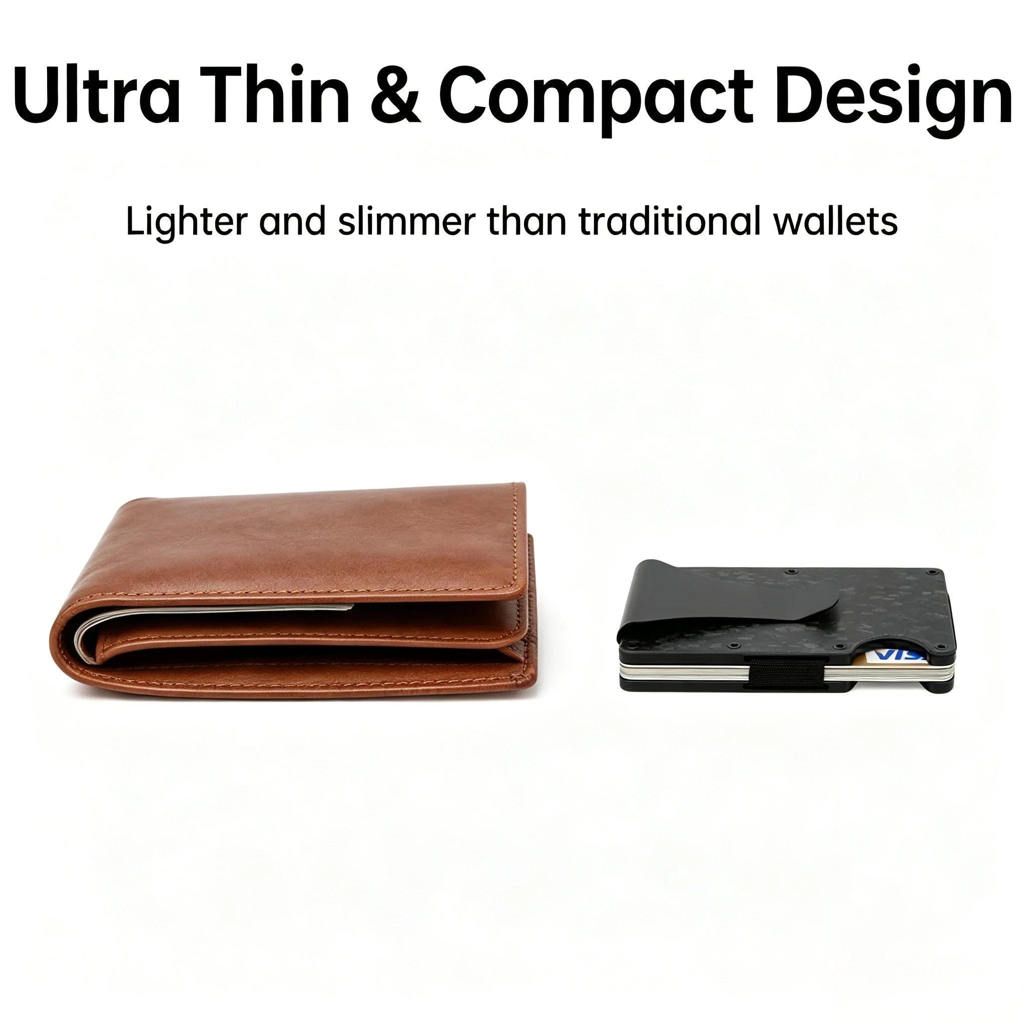 남성용 빈티지 카본 파이버 RFID 차단 카드 지갑 슬 - Travel Wallet Slim 리뷰 및 가격