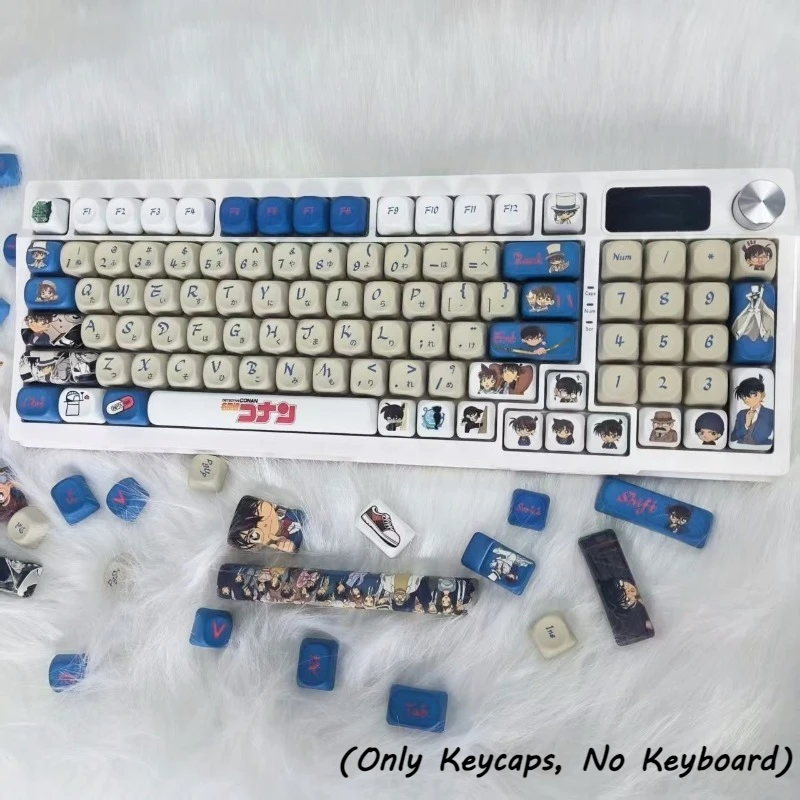 كونان خصم أنيمي موضوع أغطية المفاتيح للوحة المفاتيح الميكانيكية 129 مفاتيح MOA/الكرز ارتفاع Keycap مجموعة أنيمي البضائع #6