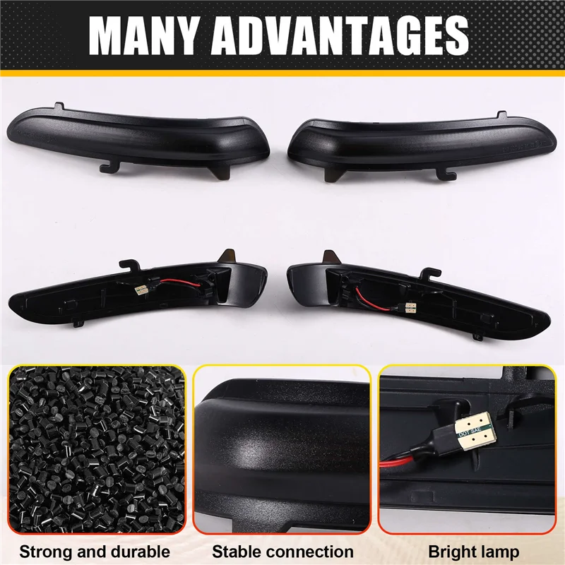 A03Z-Dynamic LED الجانب مرآة الوامض تدفق الضوء ل 208 2008 2012-2020 لسيتروين C3 #4