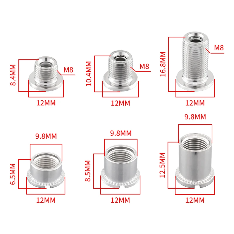 MUQZI 4/5 Pcs Bicycle Chainwheel Screws Single Double Three Disc Crank Screw MTB Road Bike Crankset Nut Chainring Bolts