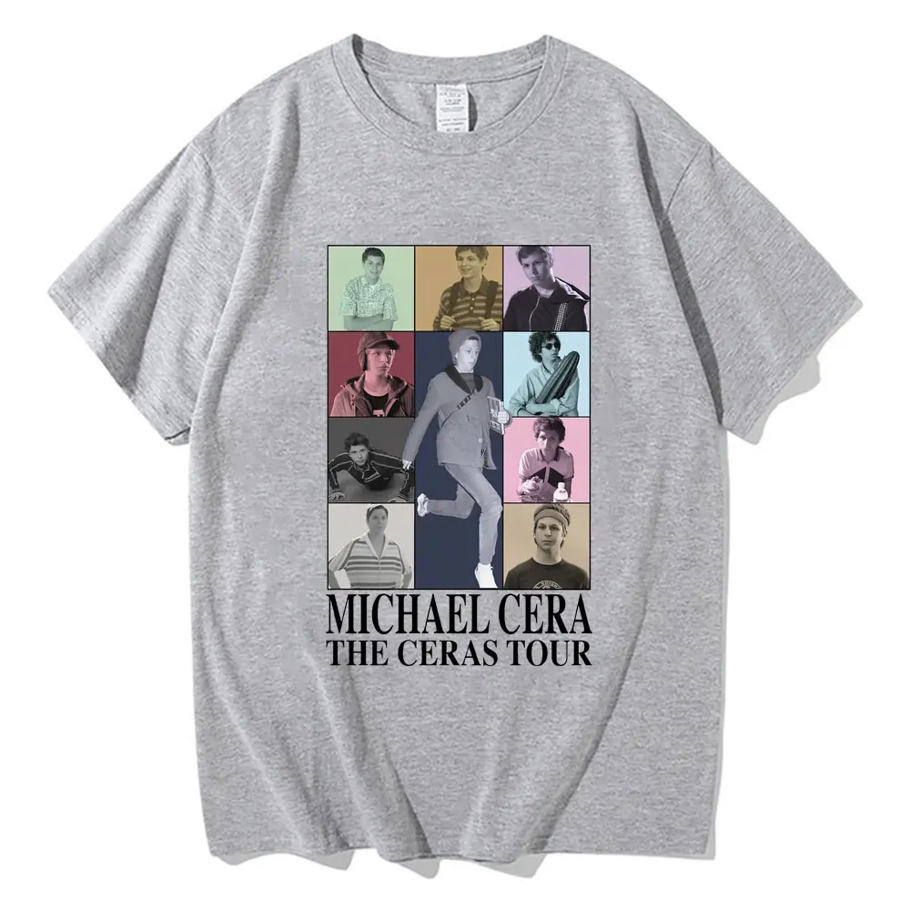 Michael Cera Fashion Tshirt The Ceras Tour Print Clothes T-shirt Oversized Unisex Summer Short Sleeve Casual T Shirts Streetwear