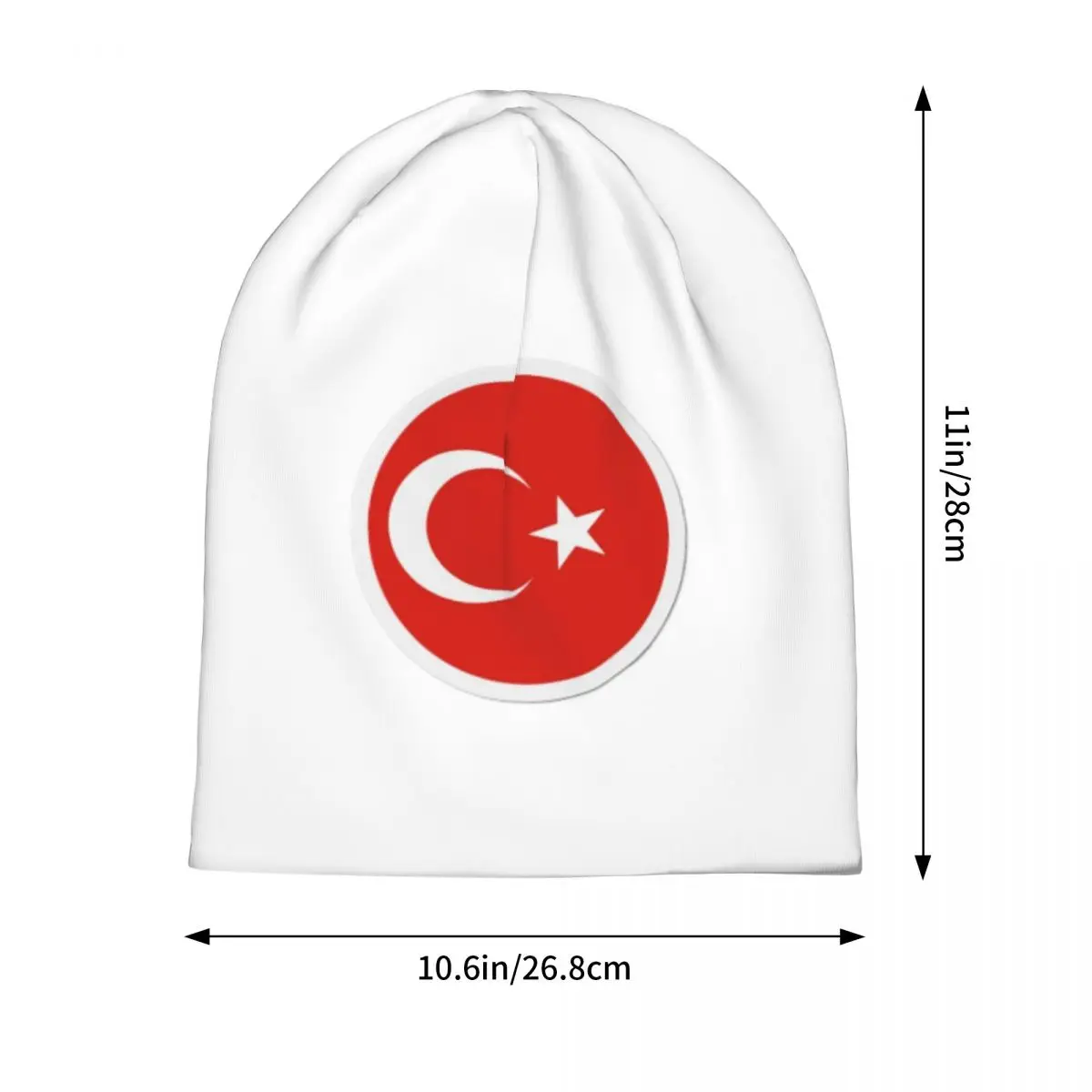 

Флаг Турции, круглые турецкие гордости, мужские и женские шапочки для взрослых, вязаная шапка с капюшоном, теплая модная осенне-зимняя уличная шапка Skullies