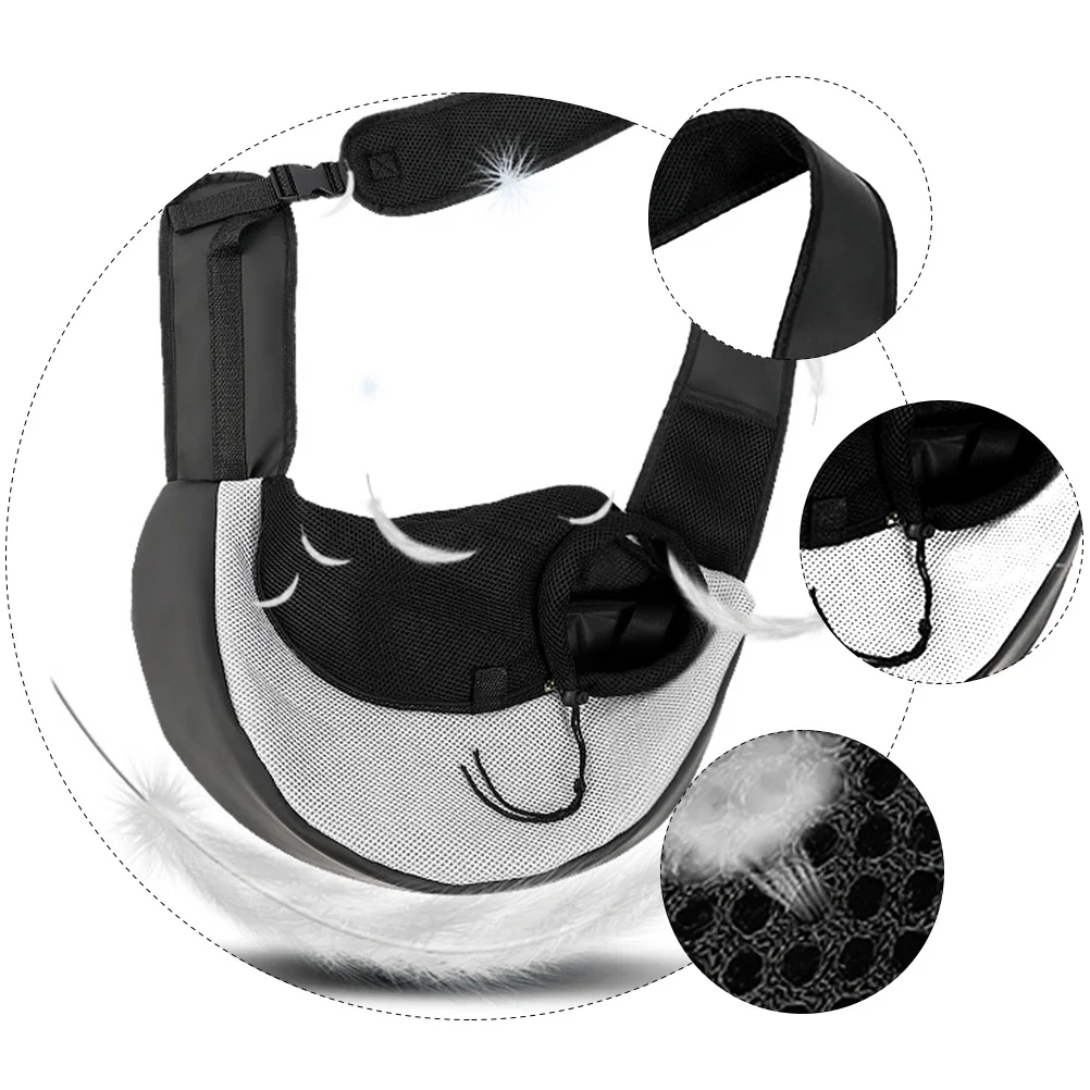 

1Pcs Pet Carrier Bag 3D Honeycomb Gauze Breathable High Elasticity Widen Shoulder Strap Easy Carry Adjustable Neck Collar Cell