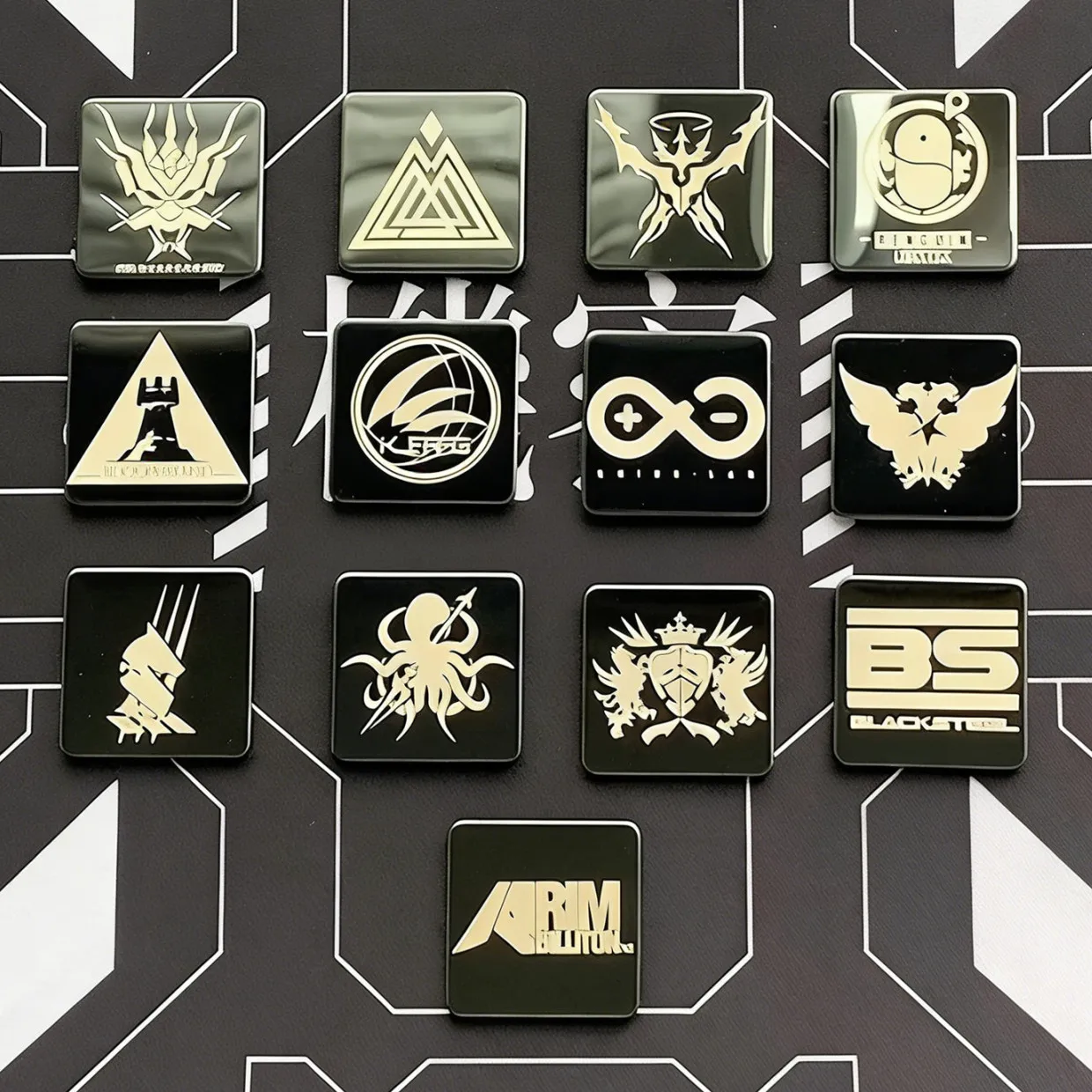 Arknights remendo metal rhode ilha rem bituo bs com gancho braçadeira tática de 1 polegada para roupas mochila decoração