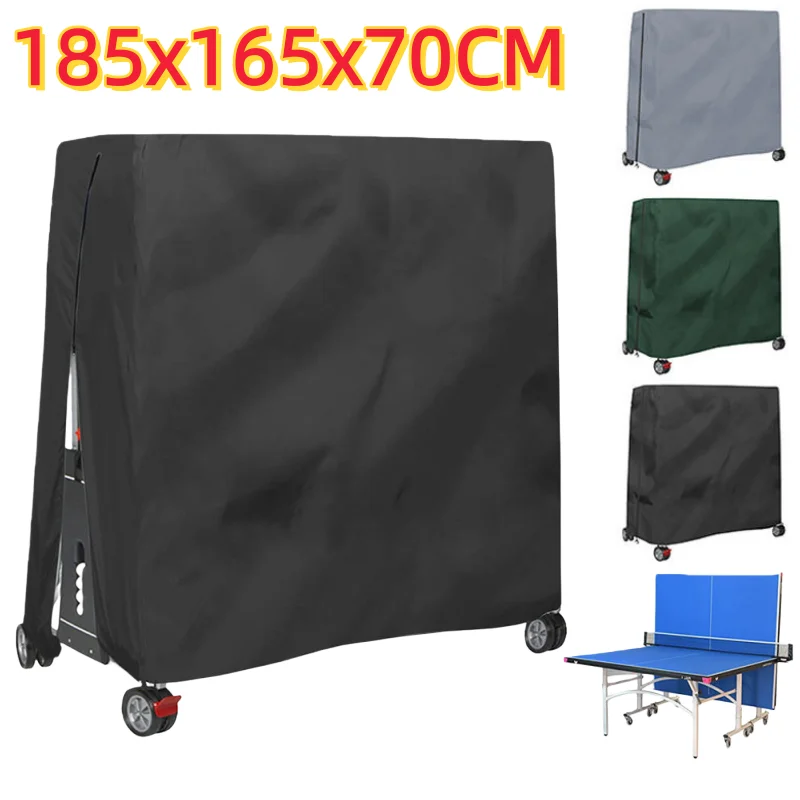 

Ping Pong Table Cover Waterproof 210D Oxford Fabric with Zipper Storage Protection For Indoor Outdoor Table Tennis Equipment