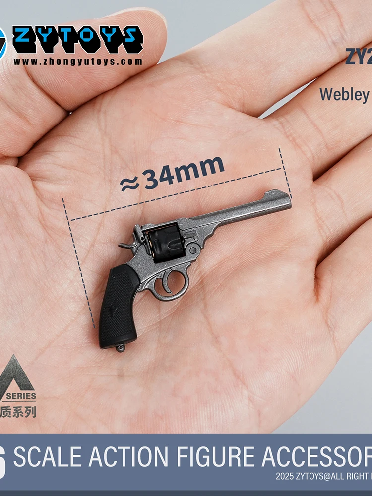 ZYTOYS M9 M1911 1/6 Webley Mk VI-ZY2043 نموذج مسدس ثابت ألعاب عسكرية ملحق لزينة مشهد شخصيات الحركة 12 بوصة #6