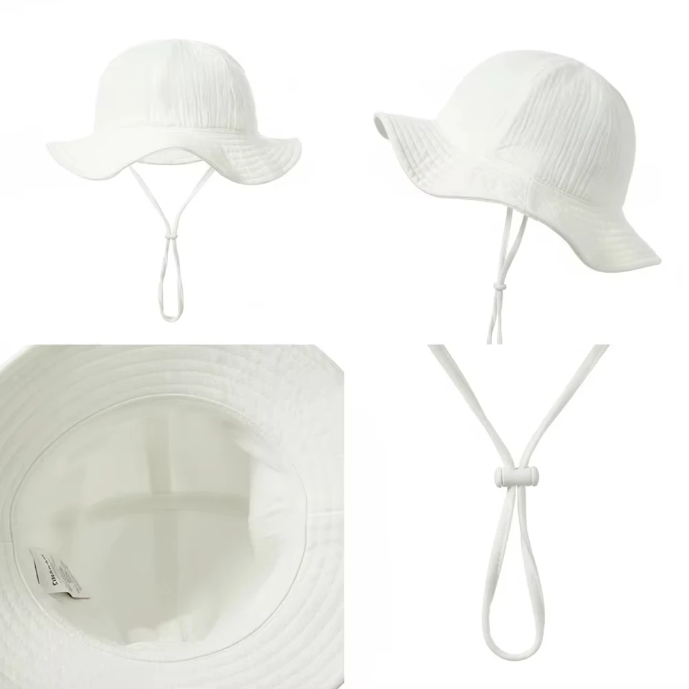 Bucket Hat for Babies 3-18 Months, Outdoor Sun Protection Hats for, Cotton Panama Hat, Unisex Kids' Beach Fisherman Hat