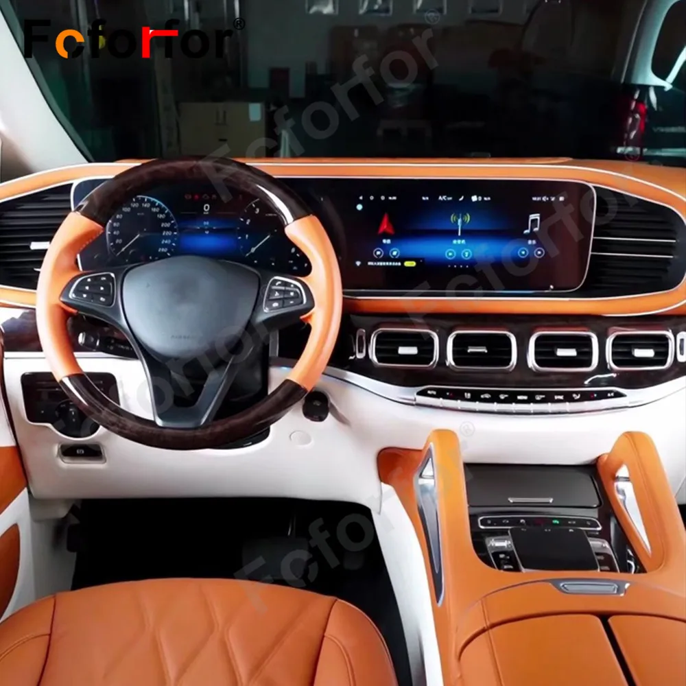 

Double Screen Android For Mercedes Benz V Class Vito Viano Valente Metris W447 Car Stereo Multimedia Player Radio GPS Navigation