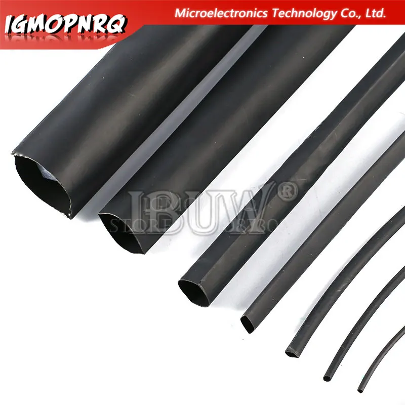 

2 Meters Heat shrinkable tube 11mm 12mm 13mm 14mm 15mm 16mm 18mm 30mm Black Insulation Sleeve