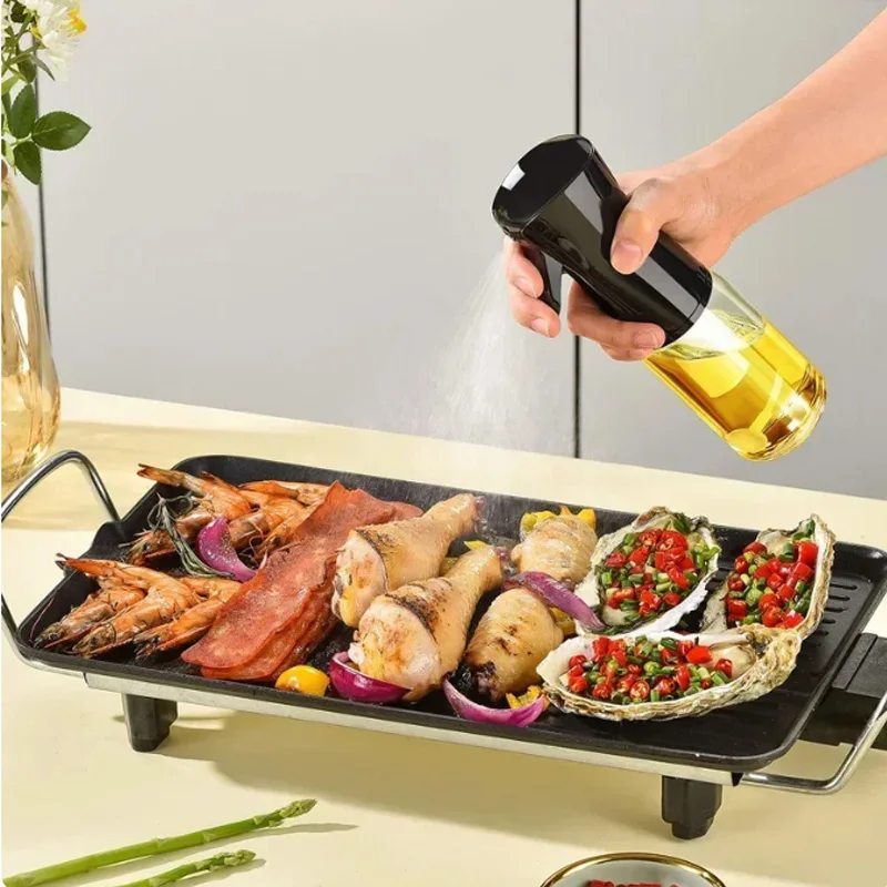 200ml 300ml Oil Spray Bottle Kitchen Cooking Barbecue Olive Oil Dispenser Camping Baking Vinegar Soy Sauce Spray Containers view 5