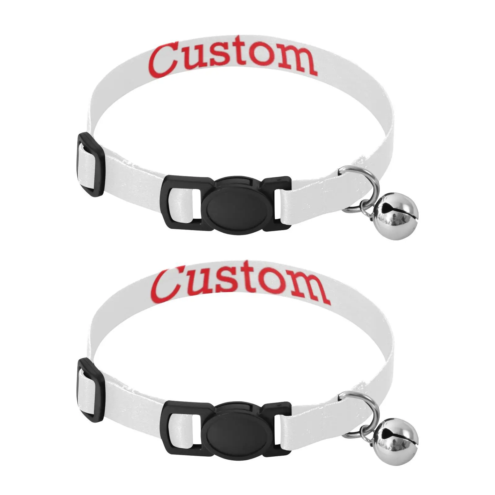 Customized Cat Collar Cat Collar Puppy Kitten Pet ID Nameplate Necklace With Bell Anti-lost For Cats 2-piece set