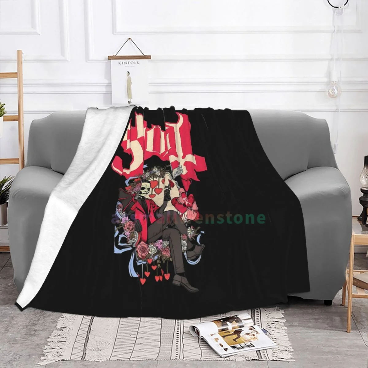 Ghost B.C. Band Flannel Fleece Blanket Soft Warm Lightweight Cozy Anti-Pilling Fuzzy Throw Blankets for Couch Bed Sofa Travel