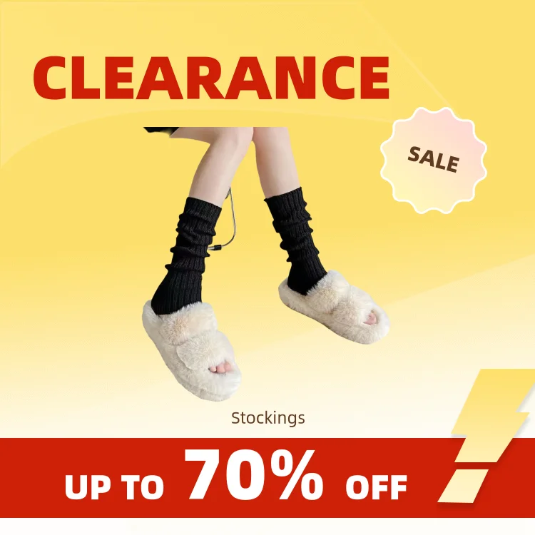 Clearance_1/3 pairs Women's mid tube Lolita plush socks, autumn and winter warm leg protection socks, thick Lolita cold proof so