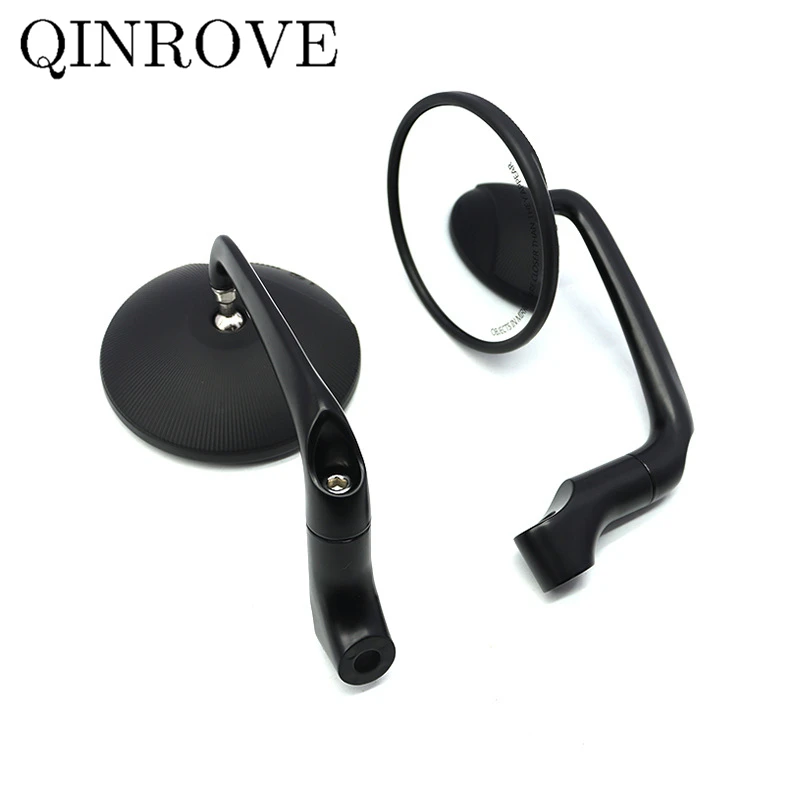 Motorcycle Retro Round Side Mirrors 8 10mm Scooter Rear View Mirror Universal For Honda shadow VT600 750 CB650R Royal Enfield