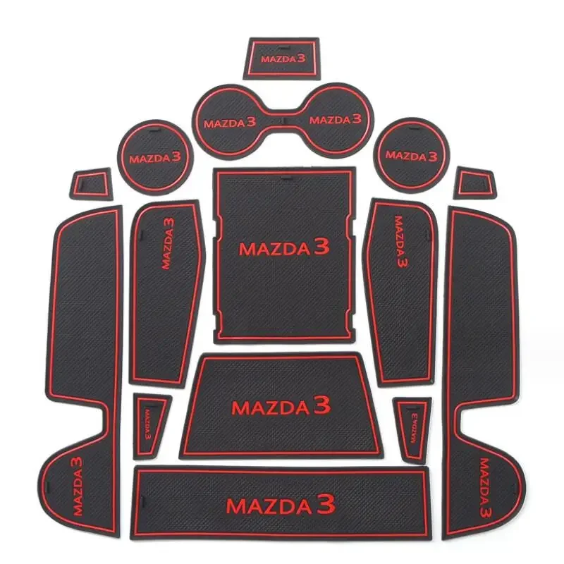 

Car Door Groove Mat Car Gate Slot Pad Cup Armrest Storage Pad For Mazda 3 2020 2021 2022